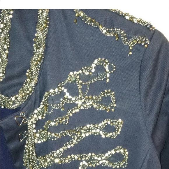 Gryphon Navy Embellished Military Jacket - Picture 5 of 6